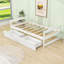 Lit plateforme simple en bois avec deux tiroirs de rangement-1789327943