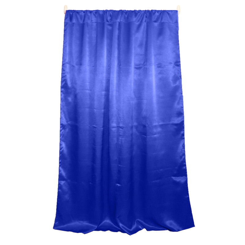 Panneau de rideau semi-transparent en polyester Dafni, L 58 po x L 120 po, Bleu royal