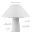 Lampe de table en céramique 18 po Novogratz X Globe, crème mat, abat-jour en tissu effilé blanc cassé, interrupteur à bascule en ligne, cordon transparent de 5 pi, bureau personnel, bureau, salon-471154280