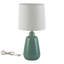 Lampe de table en céramique rose de 47 cm (18,5 po), abat-jour en tissu blanc-753914529