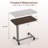 Overbed Table Height Adjustable Bedside Table with Sturdy H-Shaped Base
