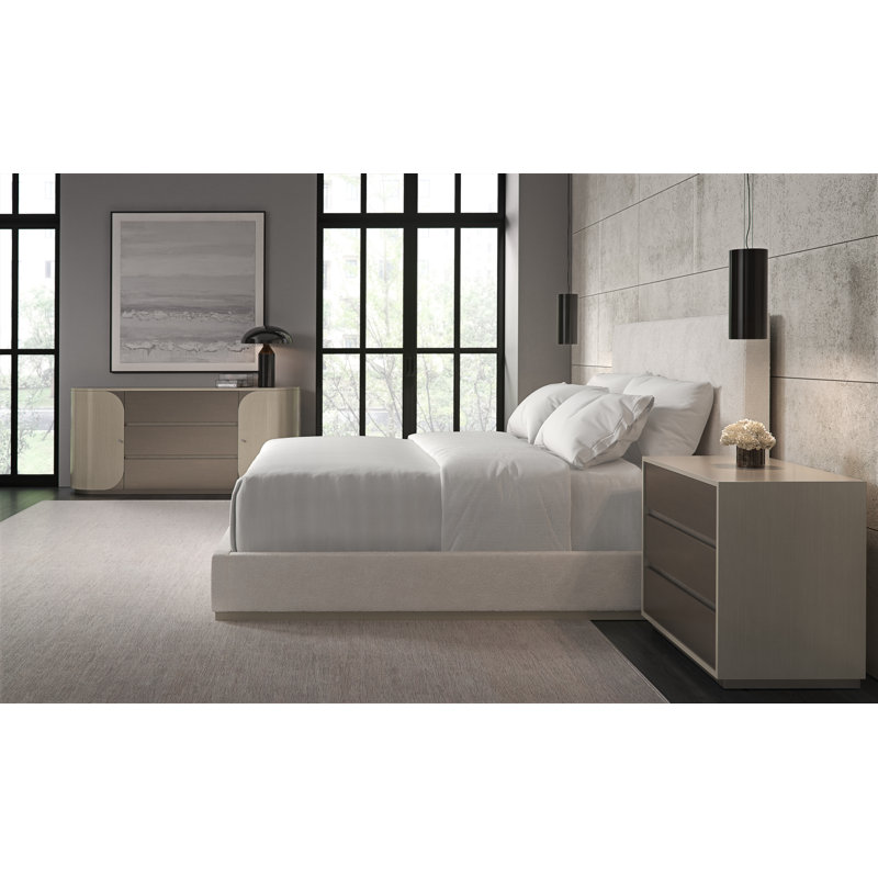Boutique Upholstered Bed, White, King
