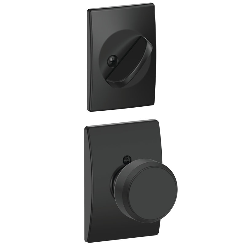 Bowery Single Cylinder Interior Lever Set (Exterior Portion Sold Separately), Matte Black