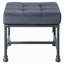 Repose-pieds rectangulaire gris et gris sable