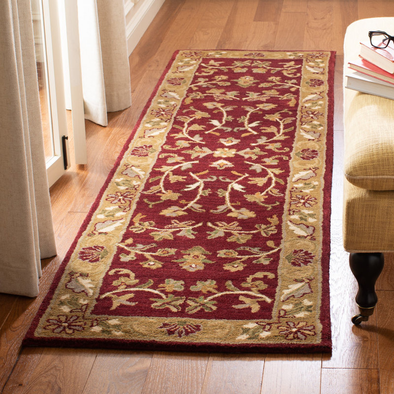 Tapis oriental en laine touffeté à la main Gorham, Tapis de couloir 2 pi 3 po x 8 pi