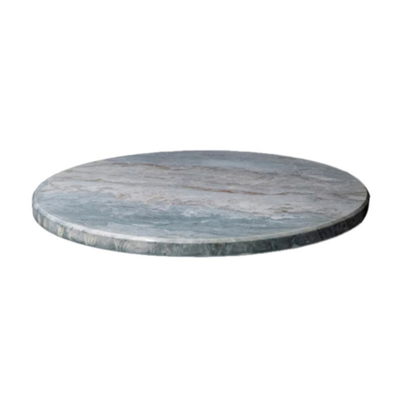 Plateau de table rond d'intérieur en bois thermolaqué, Pierre de lave, H 1,125 po x L 48 po x l 48 po
