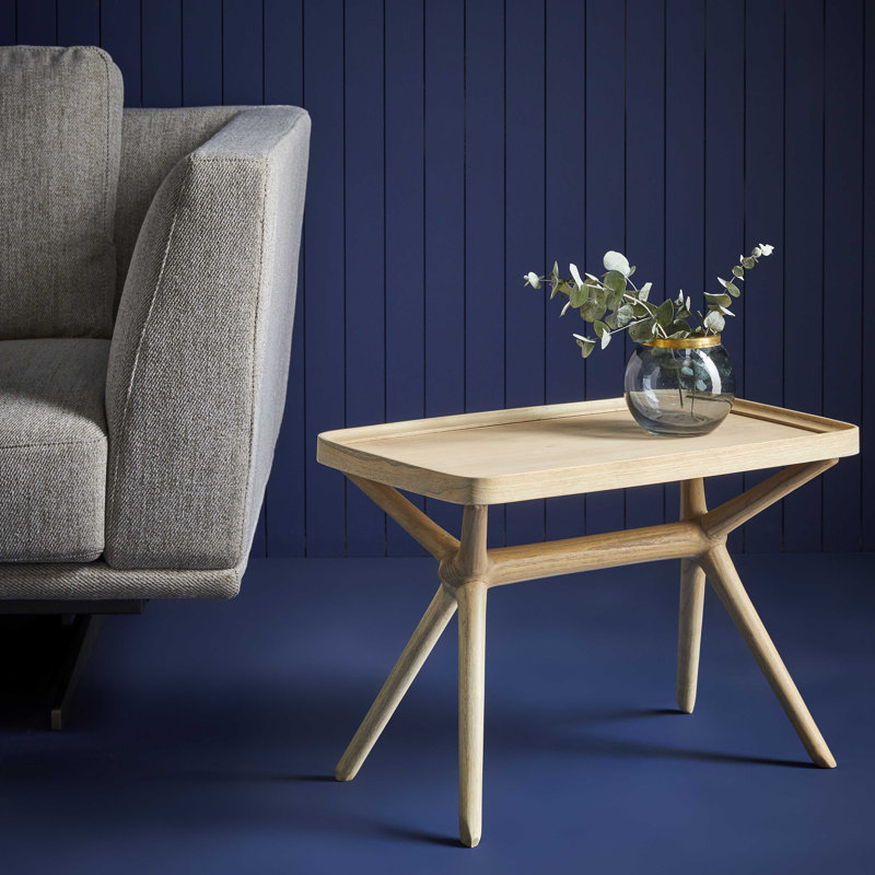 Midcre Solid Wood Tray Top End Table, Wood
