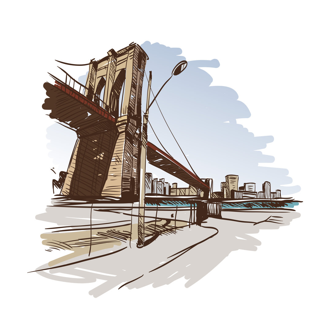 Brücke Illustration von Yakovliev - Leinwanddrucke