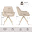 46cm H Linen Upholstered Metal Armchair in Beige-418286128