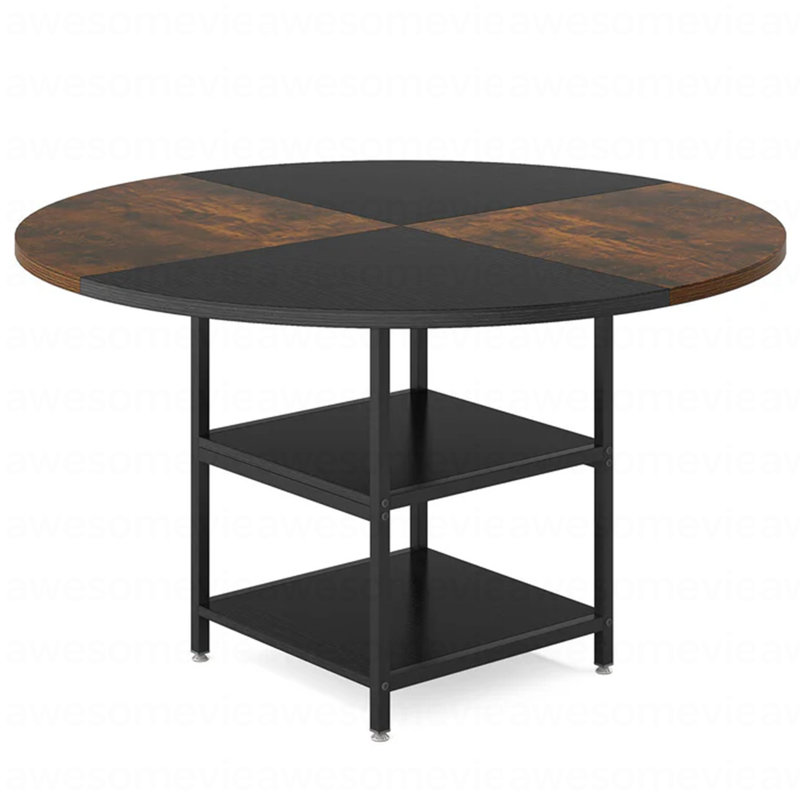 Rustic Kitchen Table,Wood Round Dining Table,Coffee Table