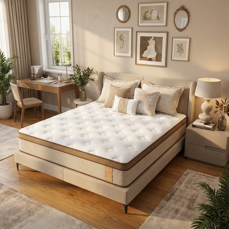12'' Medium Luxury Hybrid Queen Mattress in a Box | Cooling Gel Memory Foam & Individual Pocket Springs | Motion Isolation & Deep Sleep Support