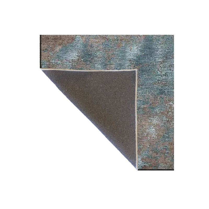 Tapis décoratif moderne à motif coloré lavable à la machine, Rectangle 4 pi 7 po x 6 pi 7 po