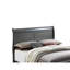 Lit gris, grand lit, design contemporain, structure en bois massif, pour la chambre à coucher, fondation nécessaire