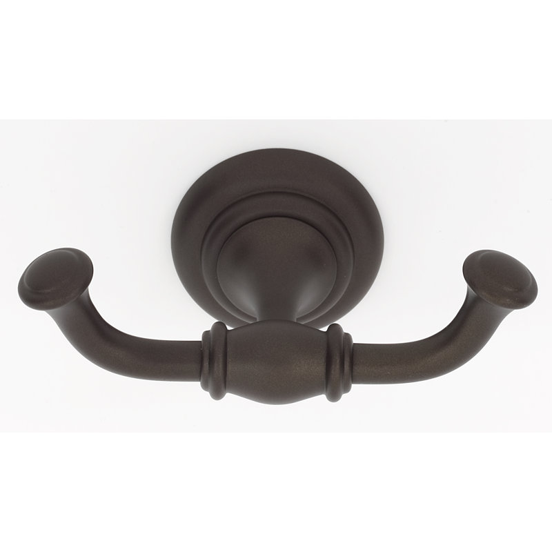 Charlie Double Robe Hook, Chocolate Bronze