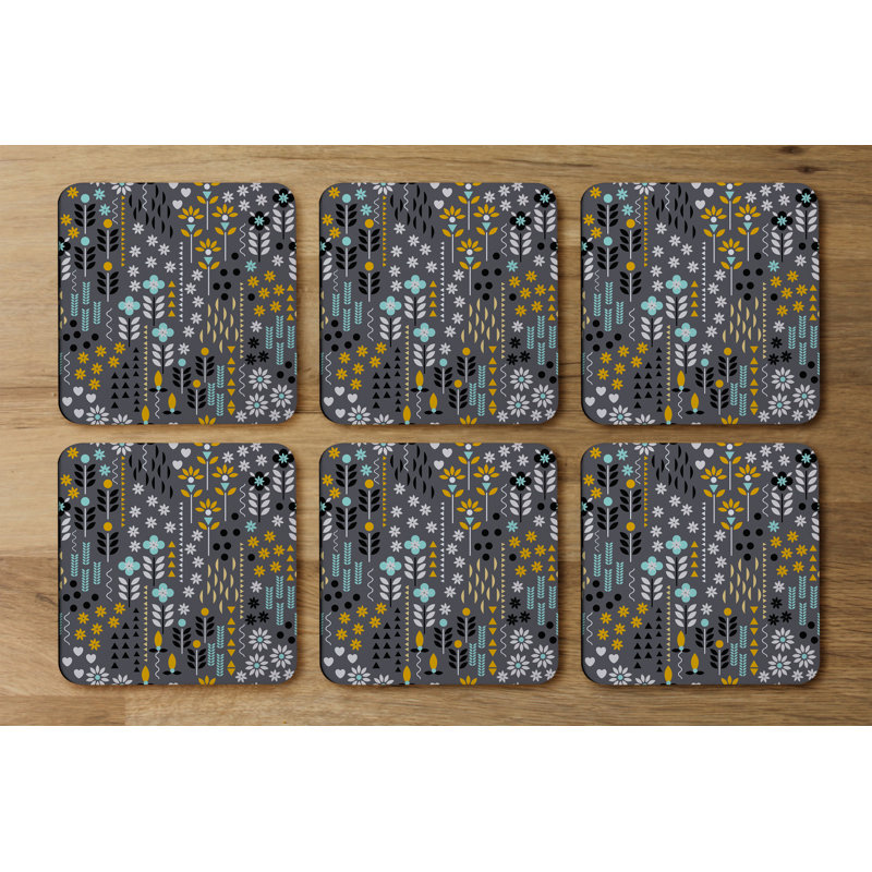 Square 6 Piece Coaster Set