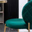 2 chaises de salle à manger en velours - Paire de coussins et de fabrication en métal-1569974340