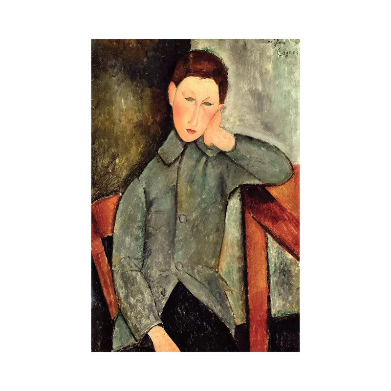 The Boy, 1919 by Amedeo Modigliani - Wrapped Canvas Painting, 45.72cm H x 30.48cm W x 1.905cm D