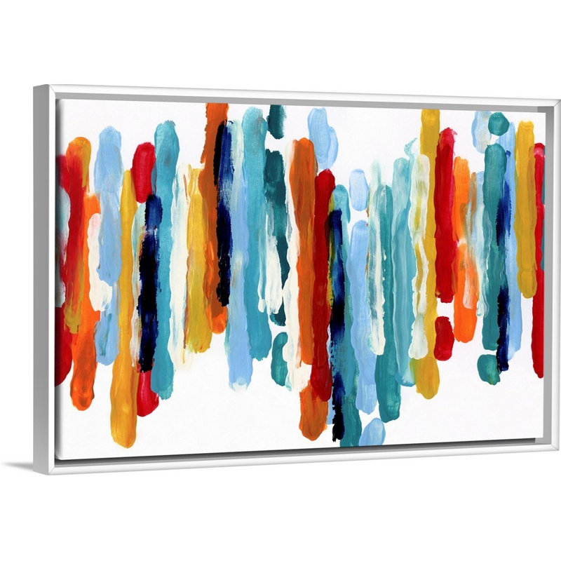 Captive Color I - reproduction d'art sur toile, H 13,7 po x l 19,7 po x P 1,75 po, Cadre flottant blanc