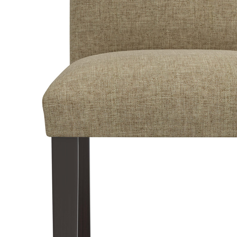 20'' H Upholstered Dining Chair, Zuma Natural Textured Linen, Ancient Stewart Red