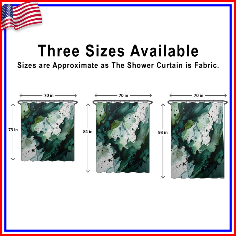 Rideau de douche abstrait - Art Modern Decor, 70in W x 72in H