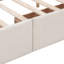 Lit plateforme tapissier avec tête de lit classique et 4 tiroirs, aucun sommier nécessaire, tissu en lin, grand