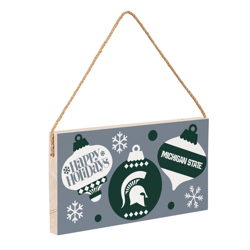 Plaque murale en bois 6 x 11 Michigan State University