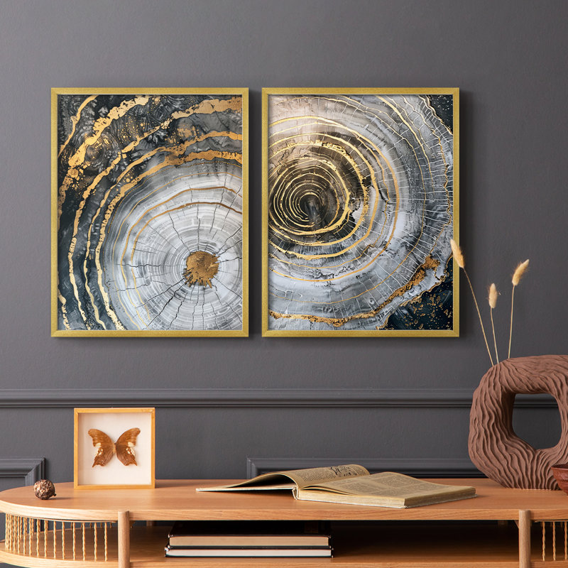 ABSTRACT Series CCxxxvii - reproduction encadrée de qualité supérieure - prête à être accrochée - aucun clou requis - aucun clou requis