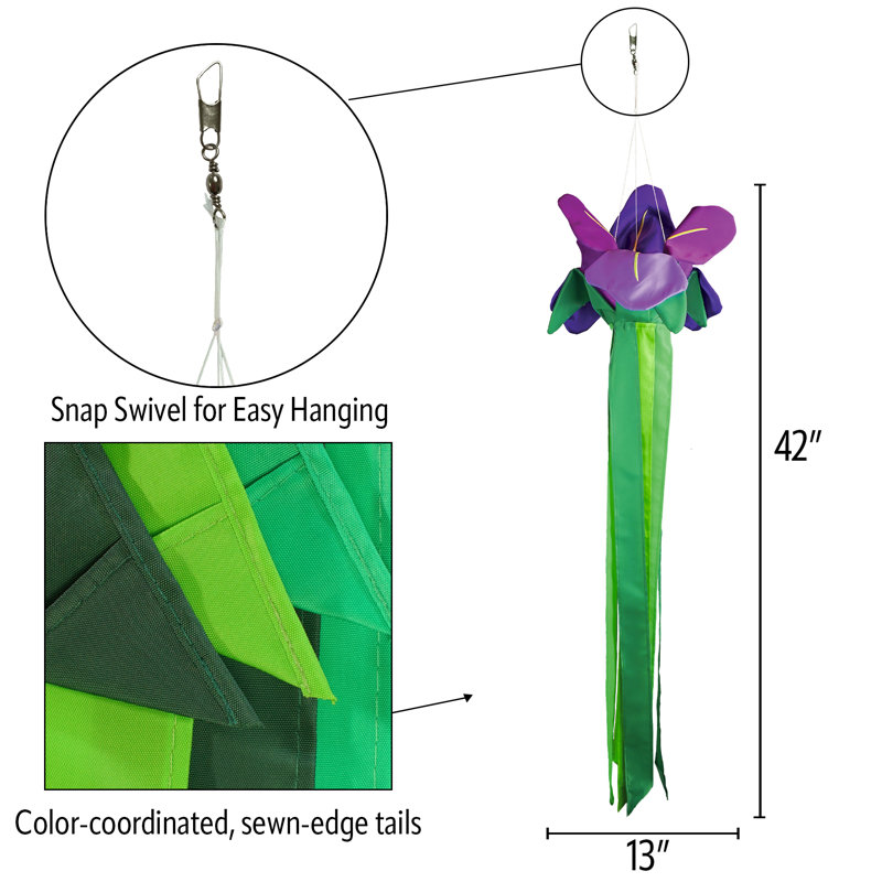 Spring Floral Windtail Windsock