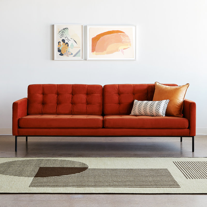 Towne Sofa, Parliament Stone Performance Twill