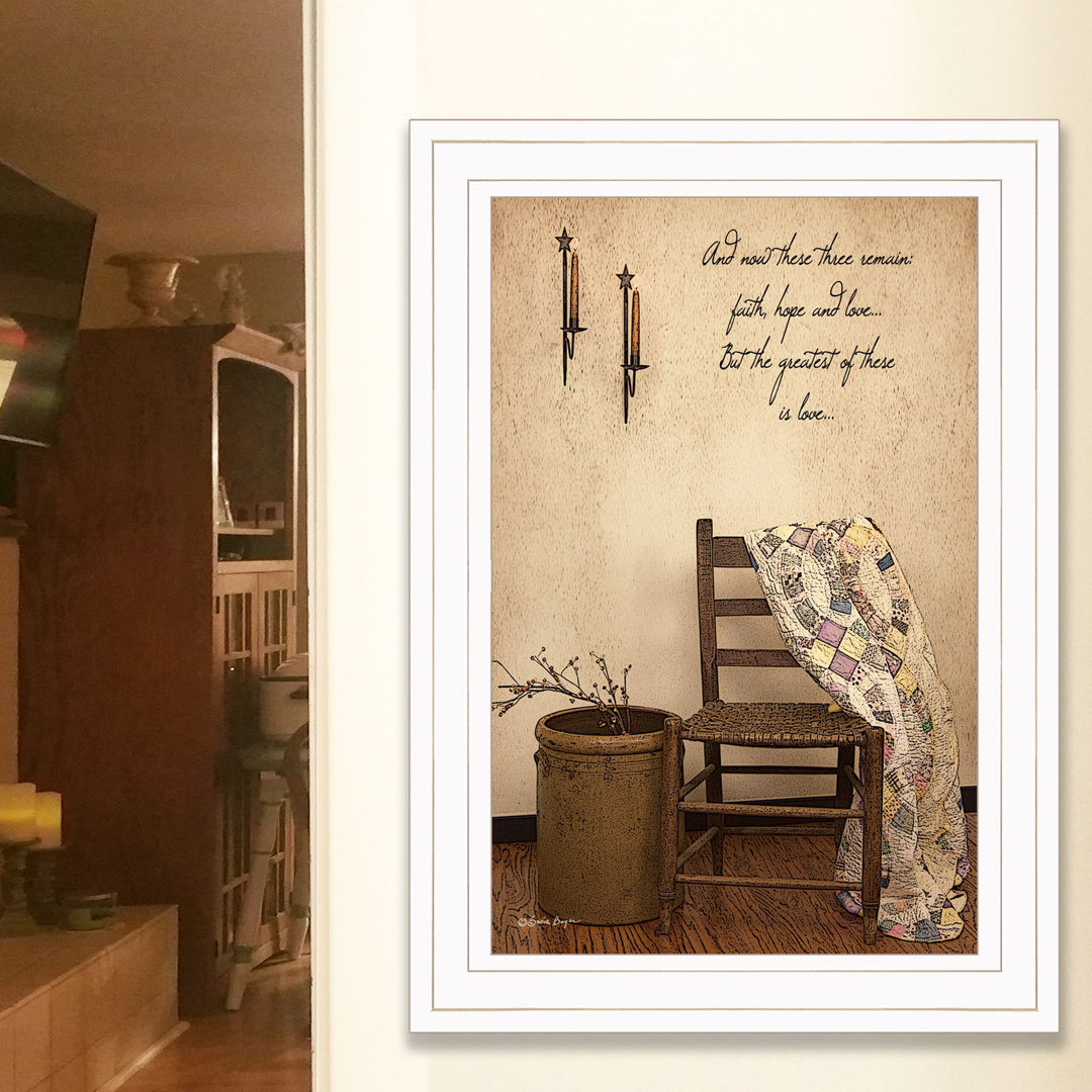 These Three Remain Framed Wall Art for Living Room, Home Wall Décor by Susan Boyer August Grove® 