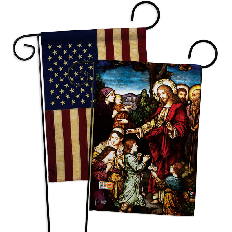 Drapeau de jardin 2 côtés en polyester 18,5 x 13 po