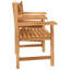 Chaise vidaXL en bois de teck massif brun 59,84 x 24,80 x 35,04
