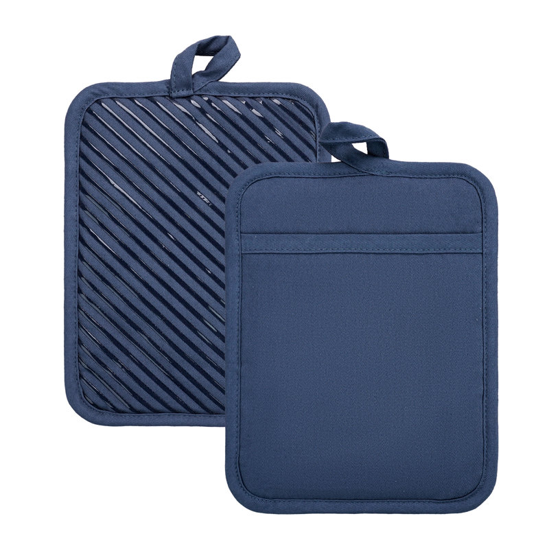 FabStyles Cotton Potholder Set, Blue