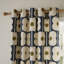 Abacus Flower Navy Eyelet Curtain-114325946