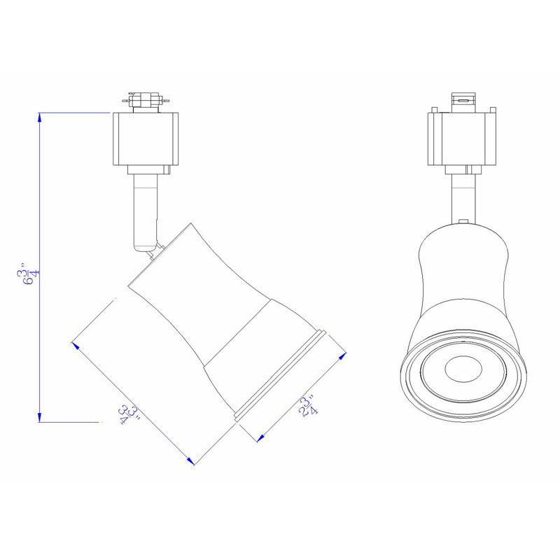 LED Adjustable Track Head, White