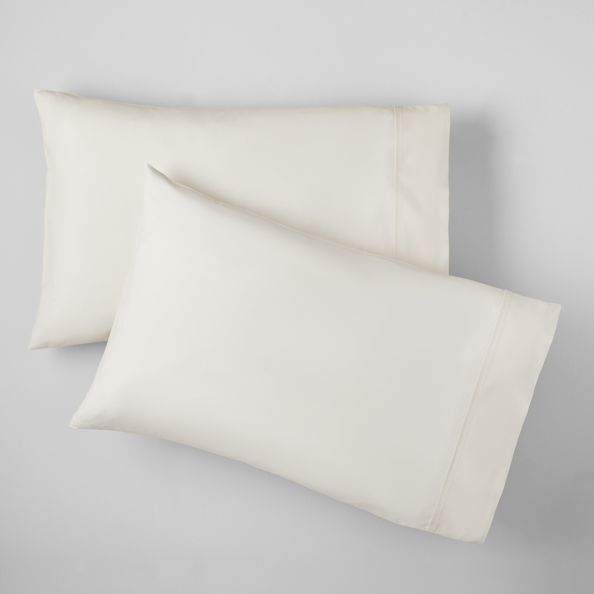Coyer Classic Cotton Percale Sheet Set, Ivory, King Sheet Set + 1 Fitted Sheet + 2 Pillowcases