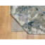 Tapis oriental noué à la main 3 pi 1 po x 5 pi en laine et soie à motif abstrait bleu et ivoire 6431A19490DB487F97DA0B1E4E421940