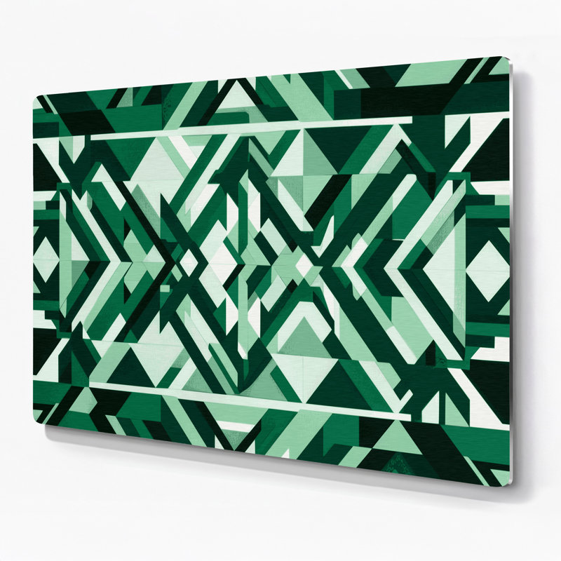 Art mural vert Op Op 53, H 132 po x l 168 po x P 0,05 po