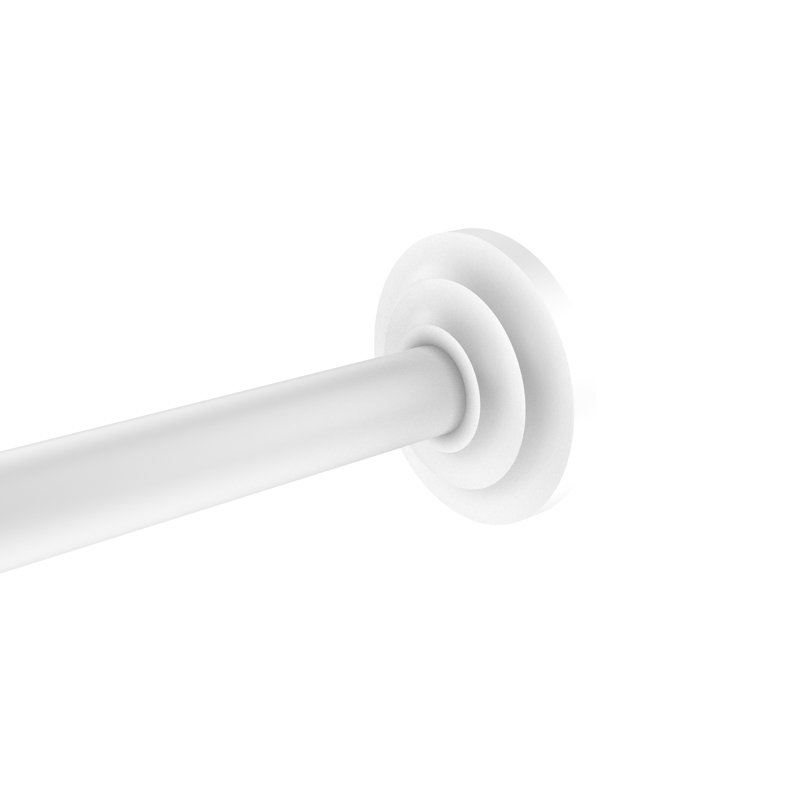 Écusson de rideau de douche leamore, Blanc mat