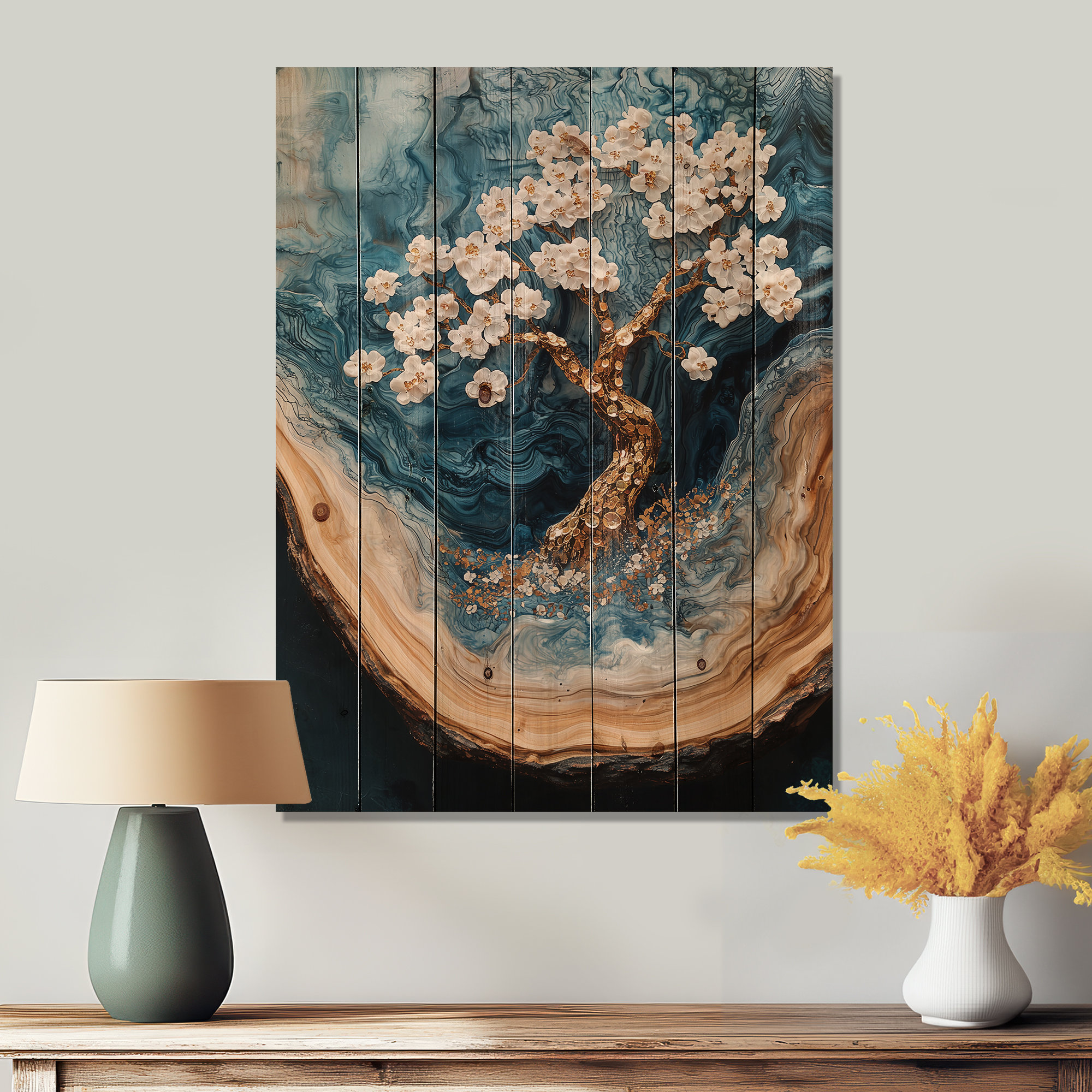 Lark Manor™ Cherry Blossom Tree Garden Of Winter Beauty II - Cherry ...