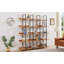 Bibliothèque à 5 niveaux avec bureau ouvert, tablette de style industriel rétro avec structure en métal-633030664