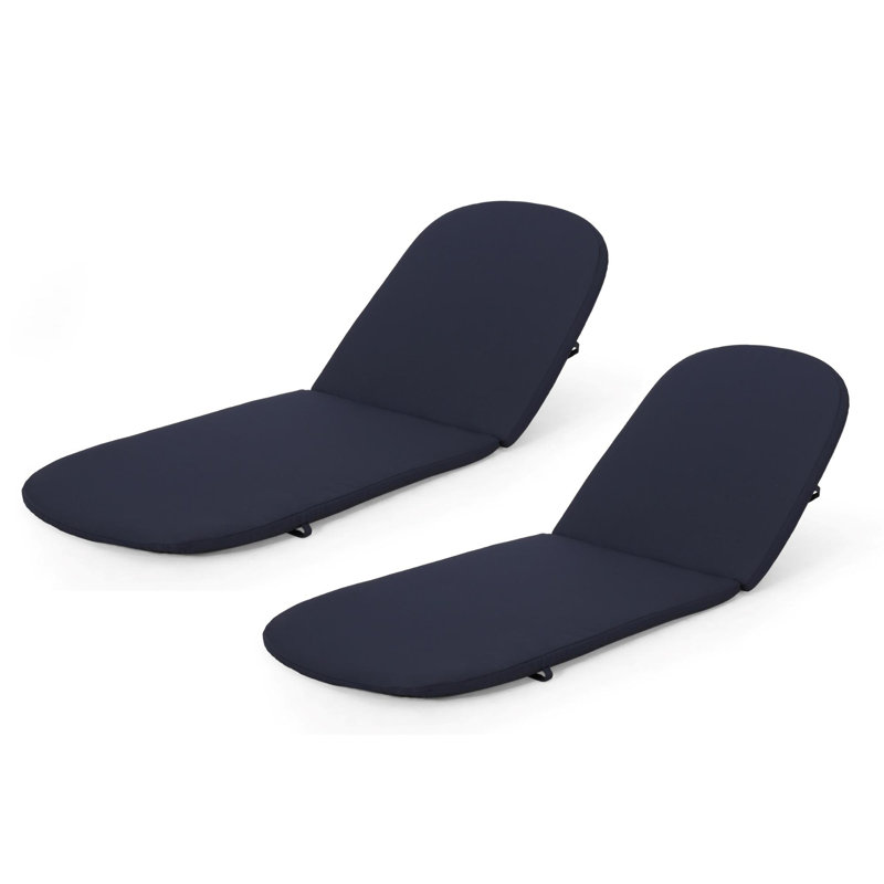 Ensemble de coussins de chaise longue d'extérieur 2 pièces (coussin seulement), Marine