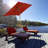 Kristofer 200cm X 150cm Rectangular Beach Parasol