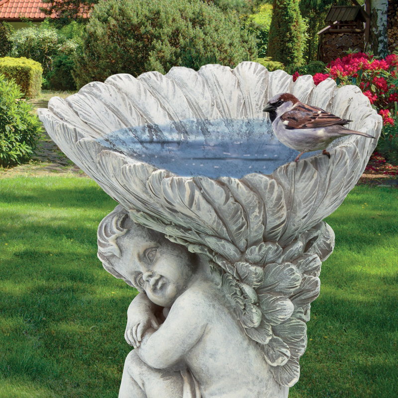 Resin Single Tier Birdbath