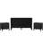Hingham 3 Piece Bedroom Set，6-Drawer 3 Piece Bedroom Set，6-Drawer Dresser And 2 Nightstands,Black-1068477602