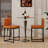 Modern Bar Stools With Back,Upholstered Counter Height Bar Stools Without Handlec Bar Chairs (Set Of 6)