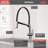 Pivotal Single Handle Exposed Hose Kitchen Faucet-32925676