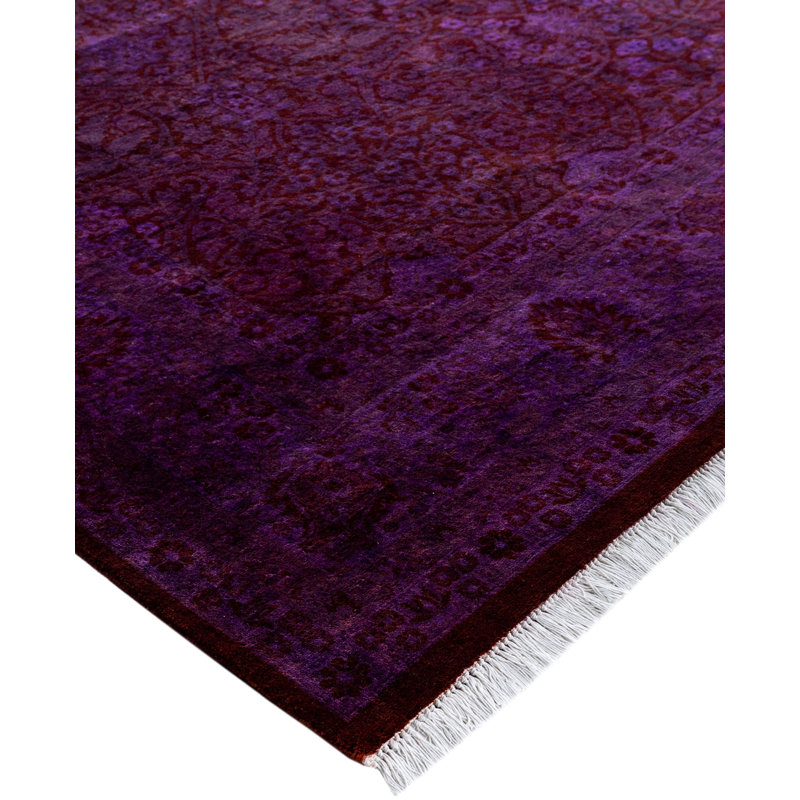 Overdyed One-of-a-Kind 6' 1" X 9' 1" Hand Knotted Area Rug