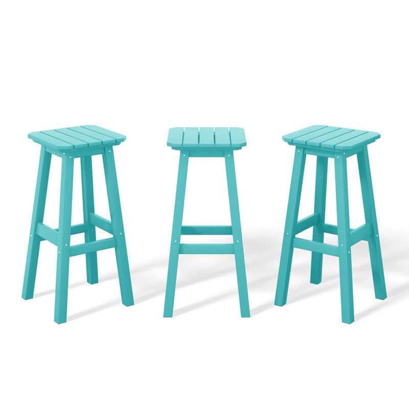 Laguna 29" Square Bar Stool, Teal