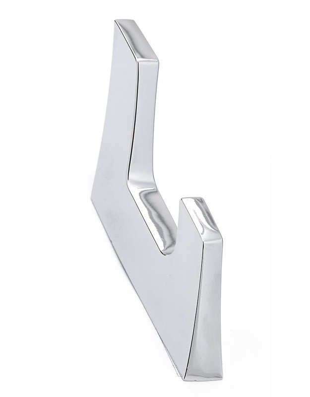 Contemporary Metal Wall Hook, Chrome